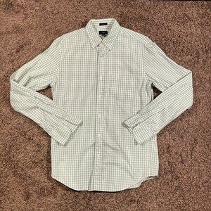J. Crew Men's Slim FIt Green Checked Long Sleeve Button Up Shirt Small